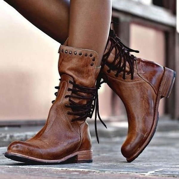 Maryann™ | Vintage Lace-Up Boots