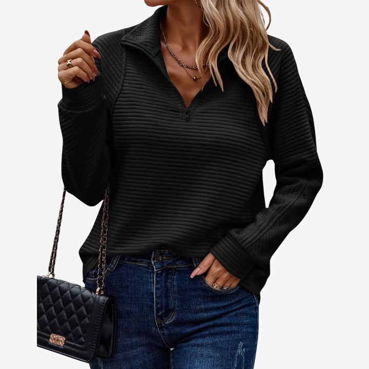 Everly™ | Elegant V-Neck Pullover Sweater