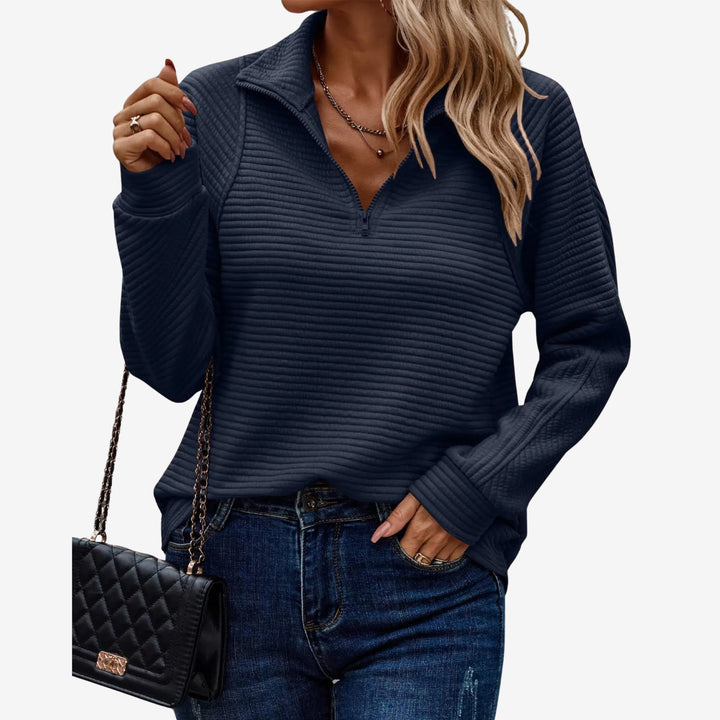 Everly™ | Elegant V-Neck Pullover Sweater