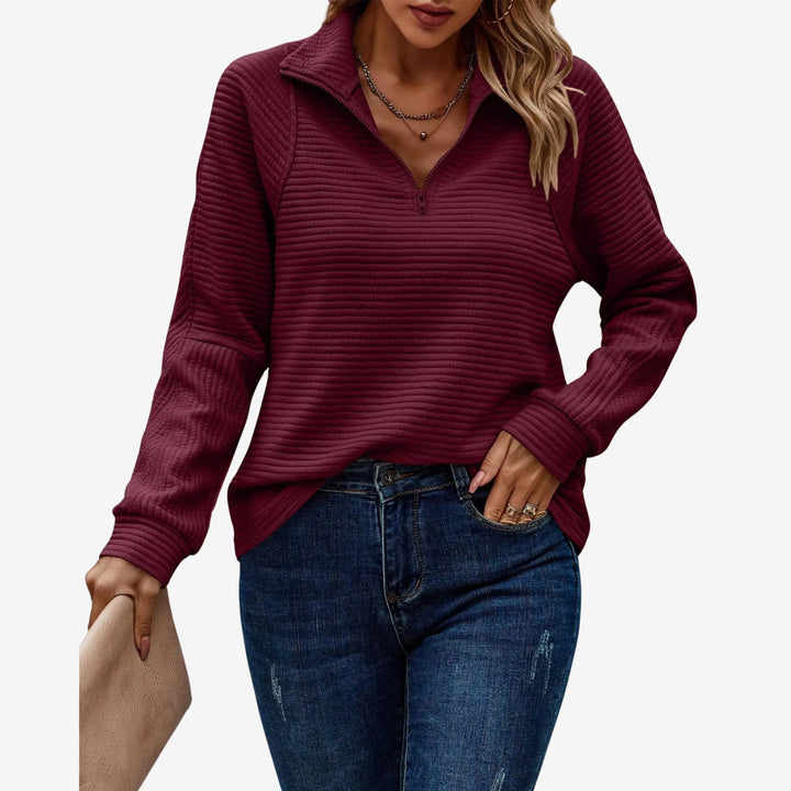Everly™ | Elegant V-Neck Pullover Sweater