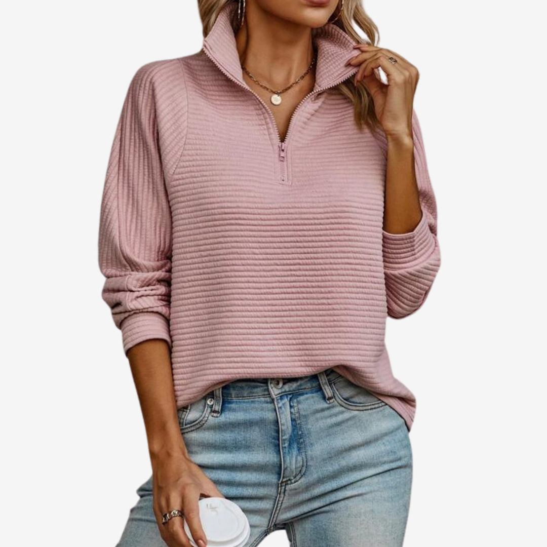 Everly™ | Elegant V-Neck Pullover Sweater