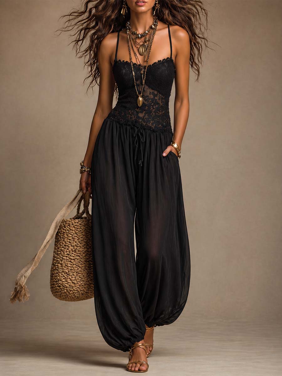 Jubilee™ | Flowy Halter Wide-Leg Jumpsuit