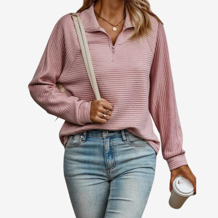 Everly™ | Elegant V-Neck Pullover Sweater