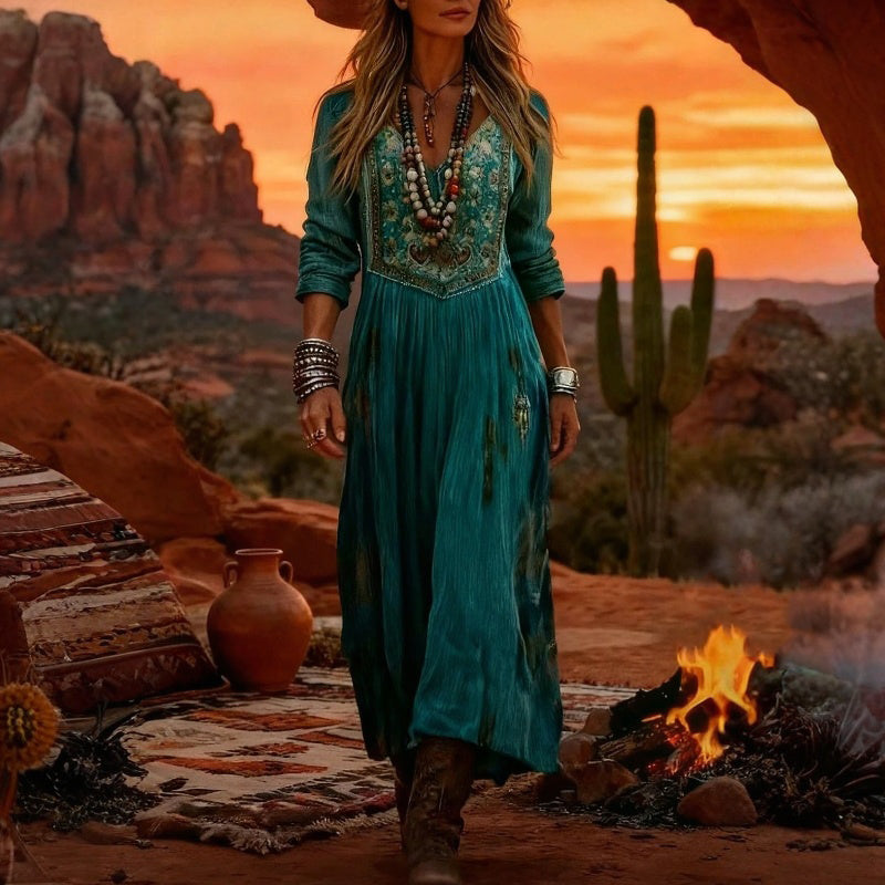 Evelyn™ | Elegant Bohemian Maxi Dress