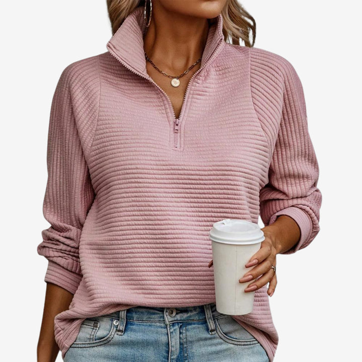 Everly™ | Elegant V-Neck Pullover Sweater