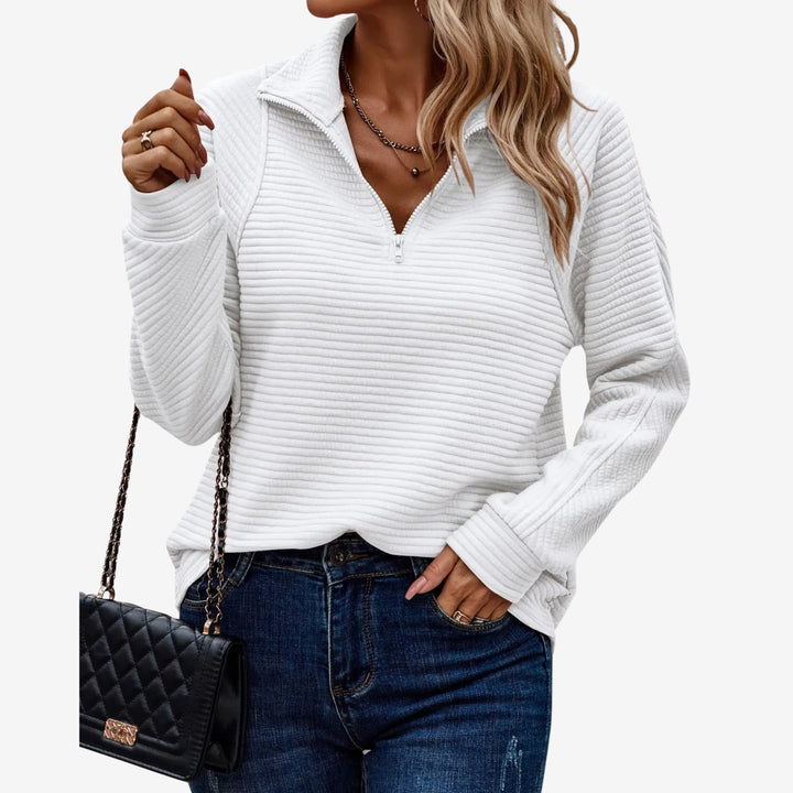 Everly™ | Elegant V-Neck Pullover Sweater