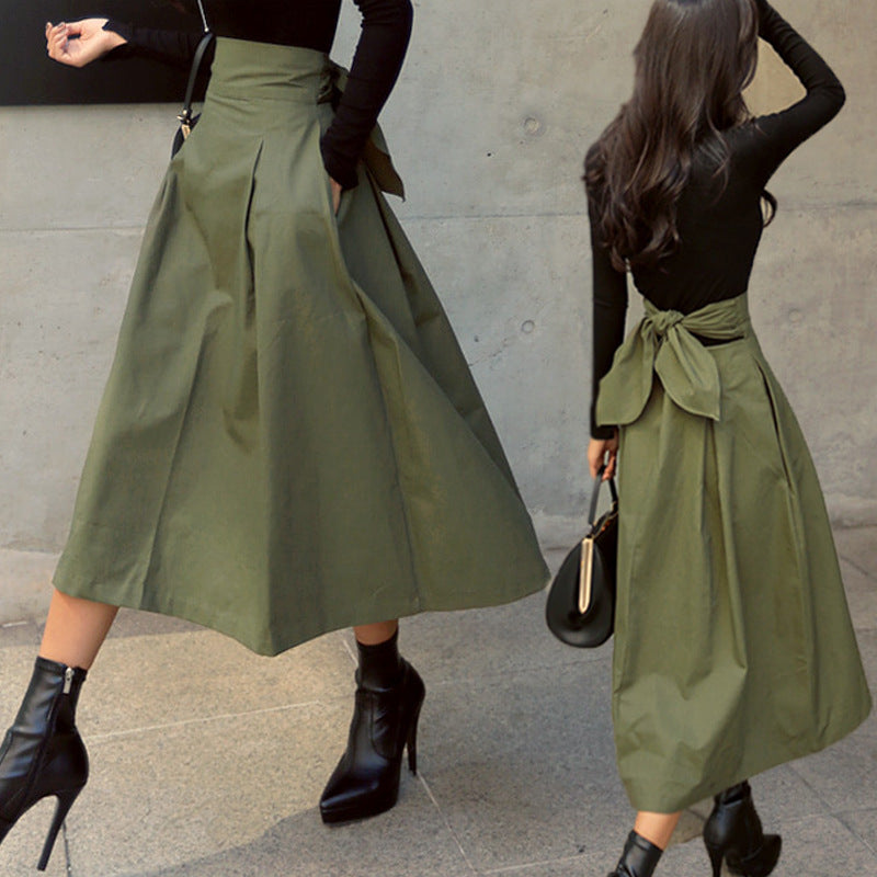 Frances™ | High-Waisted A-Line Midi Skirt