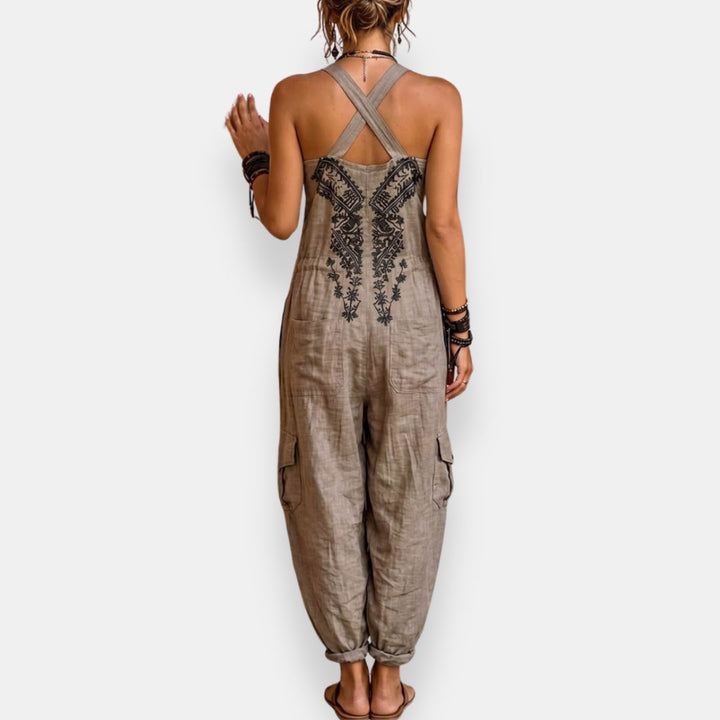 Lydia™ | Embroidered Boho Wide-Leg Jumpsuit