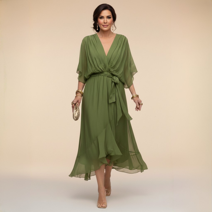 Bethany™ | Elegant V-Neck Dress