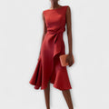 Ottilie™ | Draped Asymmetrical Midi Dress