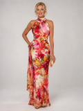 Maeve™ | Halter Neck Floral Print Maxi Dress