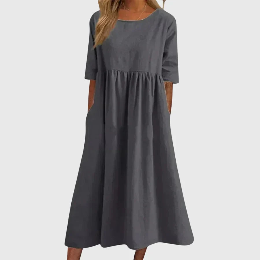Jimena™ | Elegant Short Sleeve Dress