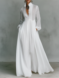 Nerina™ | Flowing Button-Front Maxi Dress