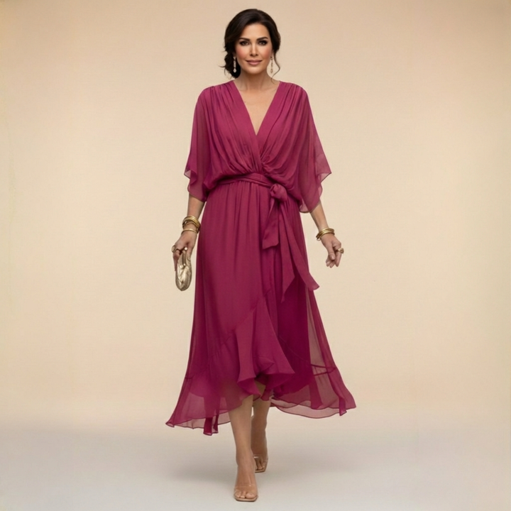Bethany™ | Elegant V-Neck Dress