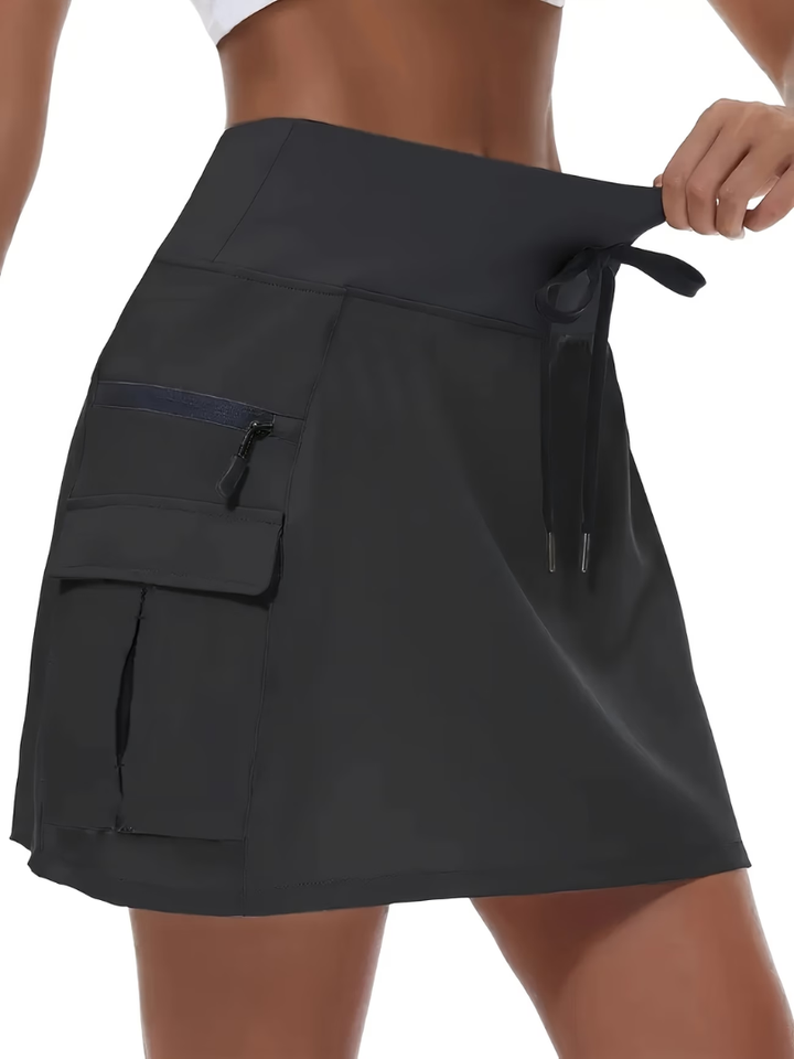 Monica™ | High-Waisted Built-In Shorts Tennis Skort