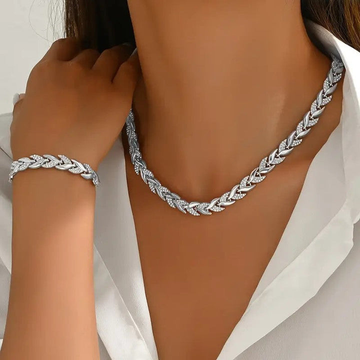 Rebecca™ | Elegant Rhinestone Fishtail Two-Piece Set
