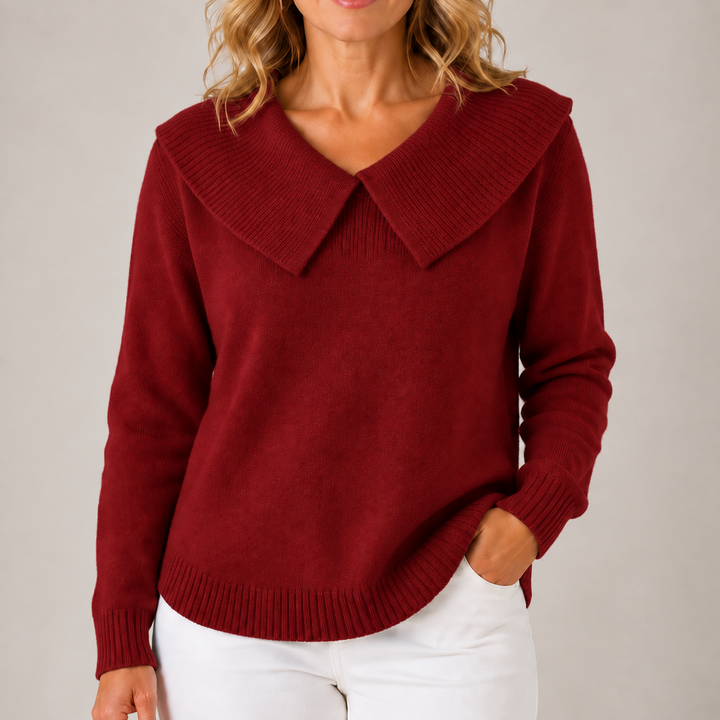 Yari™ | Elegant Collar Knit Sweater
