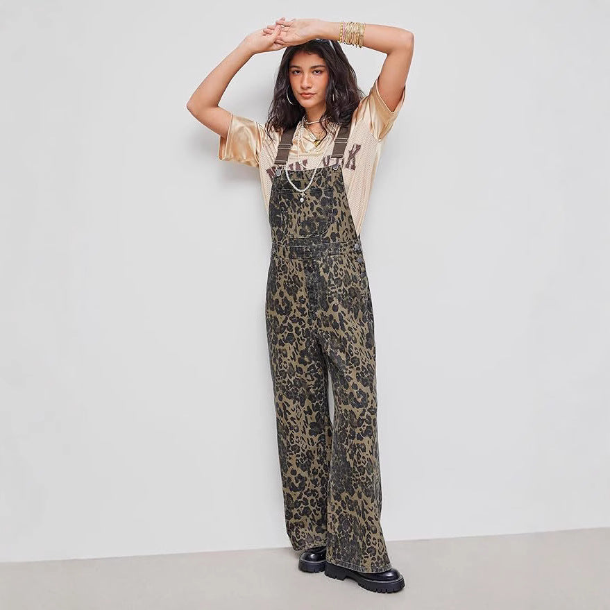 Sloane™ | Retro Leopard Print Jumpsuit