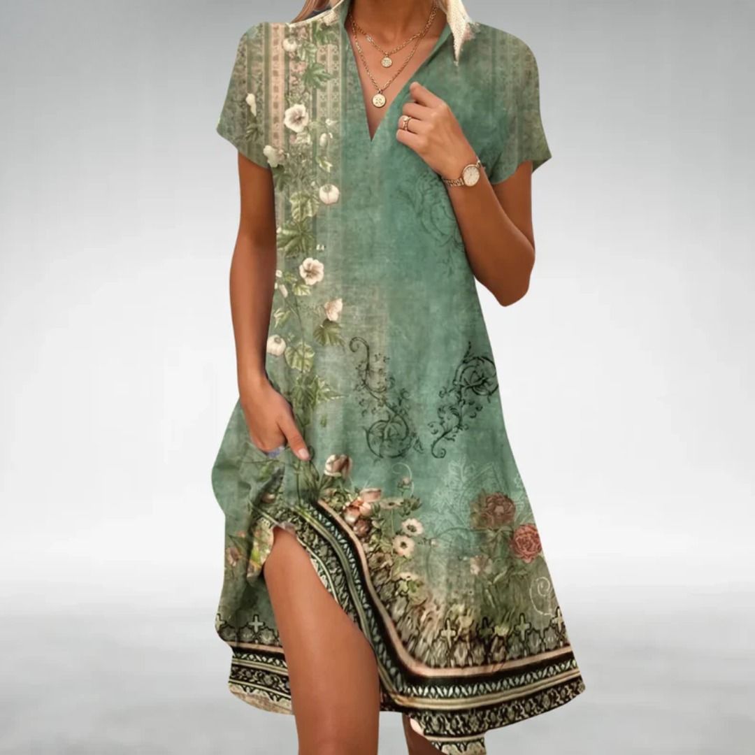 Kelsey™ | Lightweight Floral Midi Dress