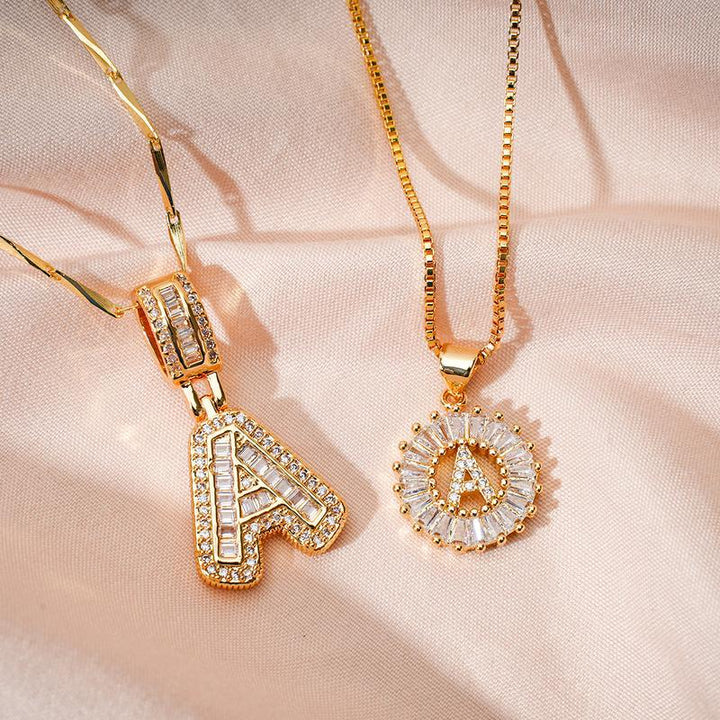 ROSALIE™ │ Dainty Initial Necklace Duo (2-Pack)