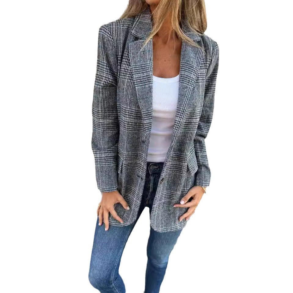 Addison™ | Classic Plaid Blazer
