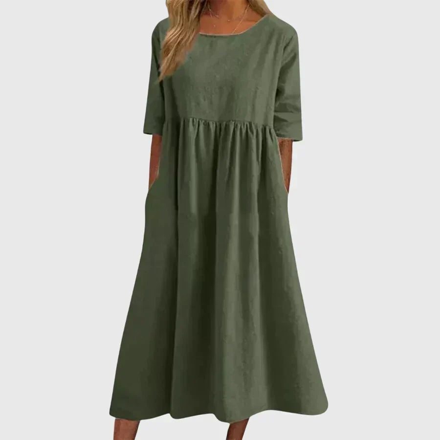 Jimena™ | Elegant Short Sleeve Dress