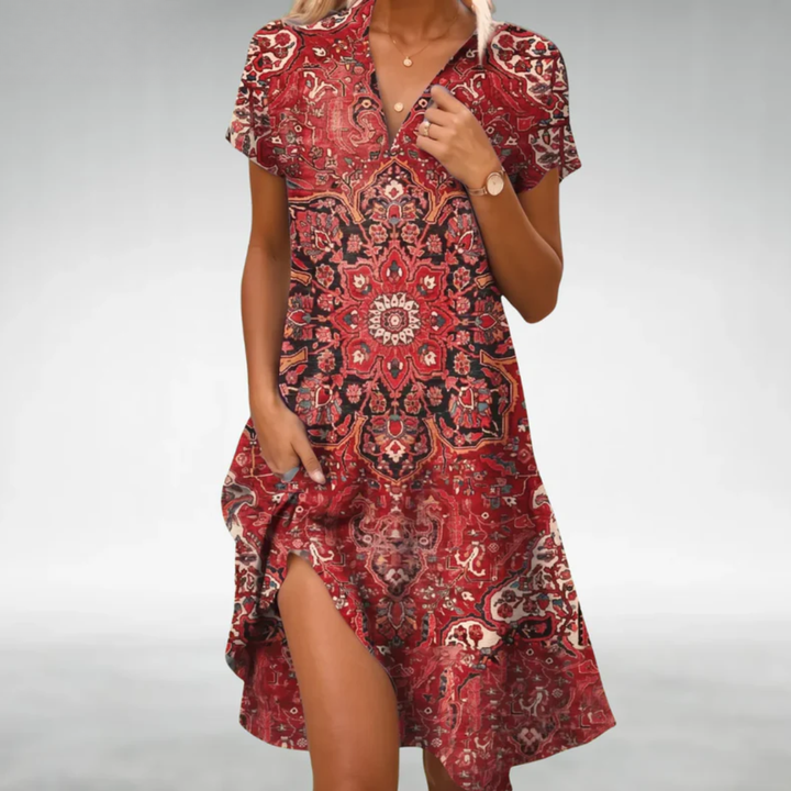Kelsey™ | Lightweight Floral Midi Dress