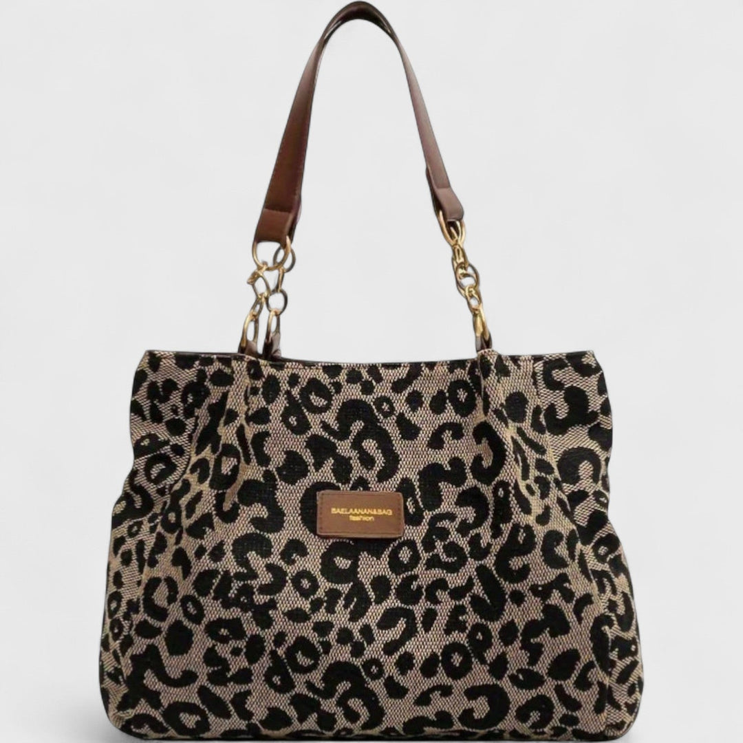 Olivia - Leopard Print Canvas Tote