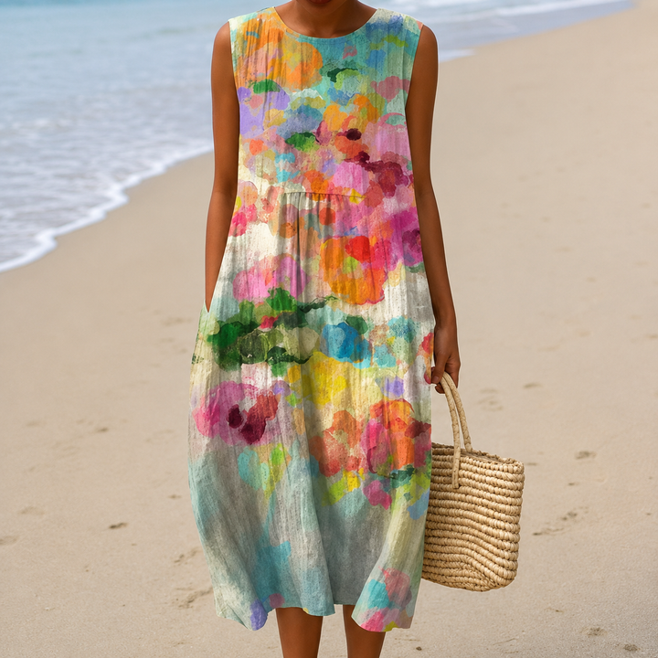 Kinsley™ | Floral A-Line Midi Dress