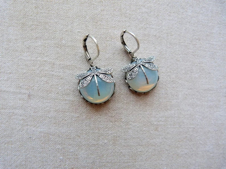 Elena™ | Elegant Spherical Dragonfly Earrings