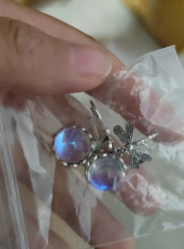 Elena™ | Elegant Spherical Dragonfly Earrings