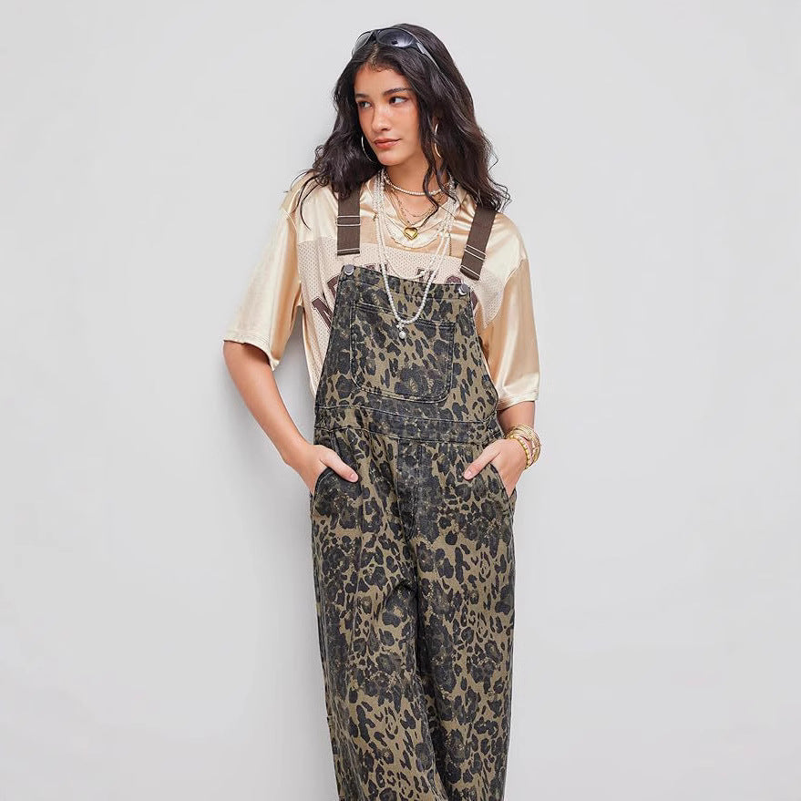 Sloane™ | Retro Leopard Print Jumpsuit