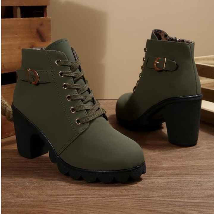 Valentina™ | Lace-Up Buckle Ankle Boots