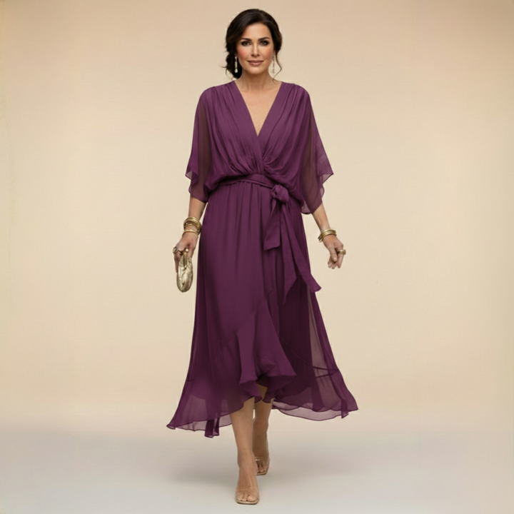 Bethany™ | Elegant V-Neck Dress