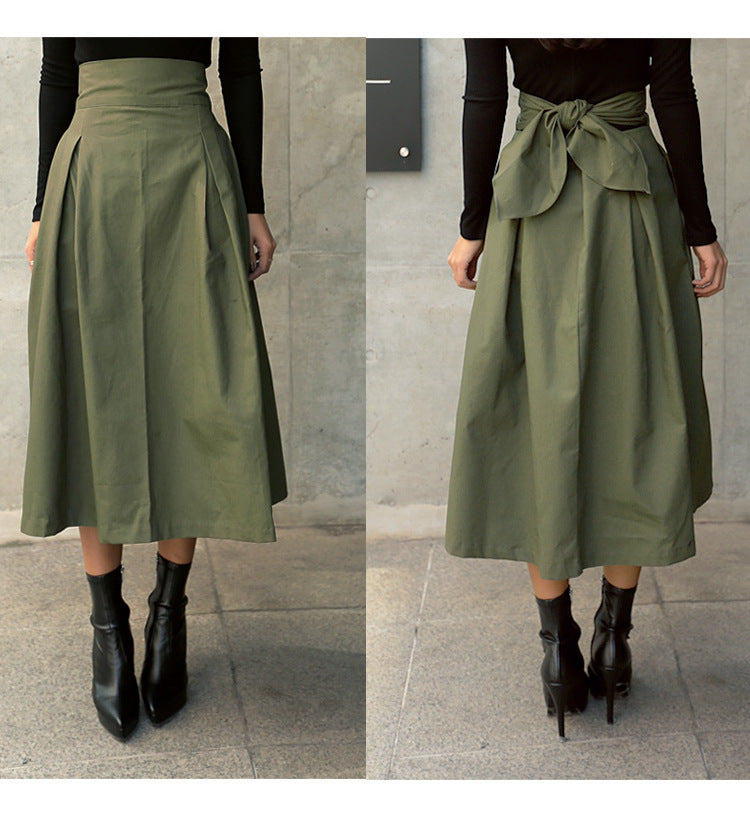 Frances™ | High-Waisted A-Line Midi Skirt