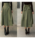 Frances™ | High-Waisted A-Line Midi Skirt