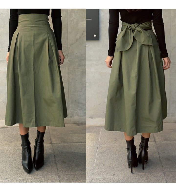 Frances™ | High-Waisted A-Line Midi Skirt