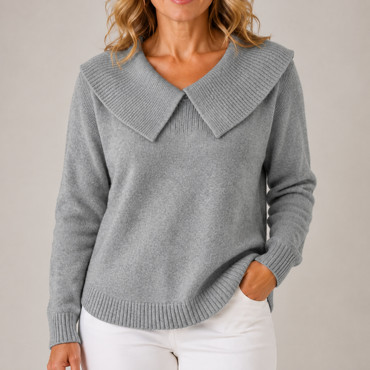 Yari™ | Elegant Collar Knit Sweater