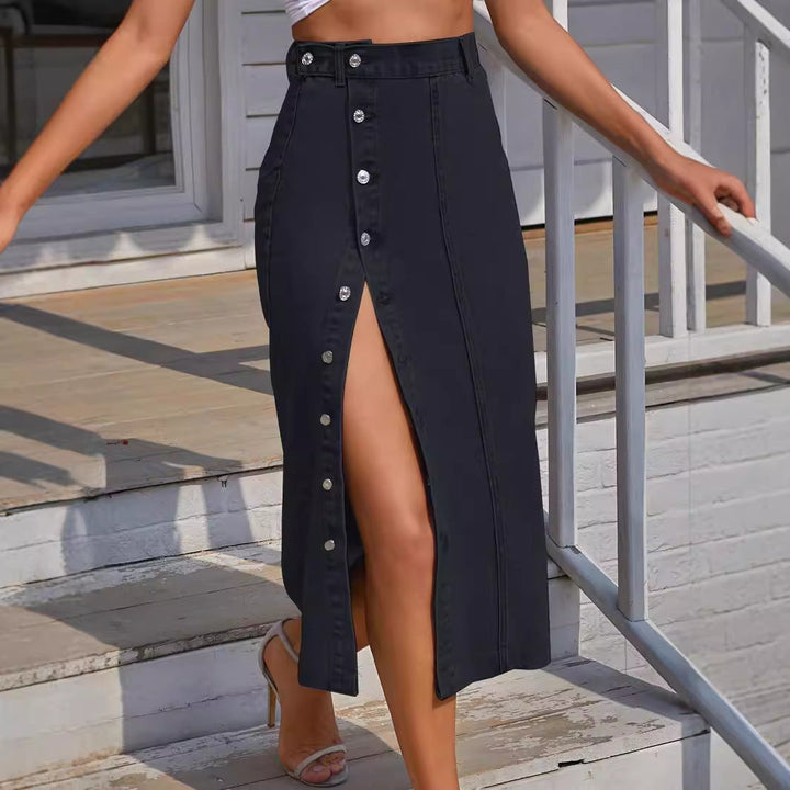 Berkley™ | Button Front Slit Skirt