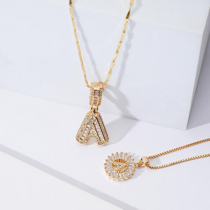 ROSALIE™ │ Dainty Initial Necklace Duo (2-Pack)