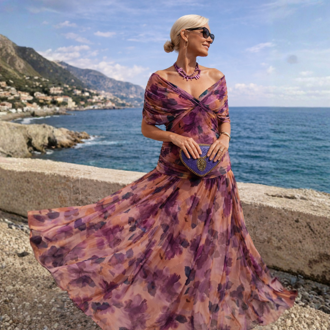 Nerina™ | Off Shoulder Maxi Dress