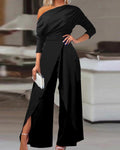 Lucille™ | Elegant Split Hem Jumpsuit