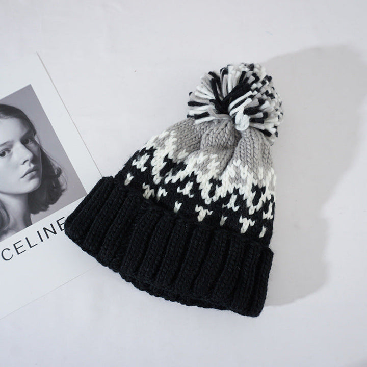 Amanda™ | Winter Snowflake Pom Beanie