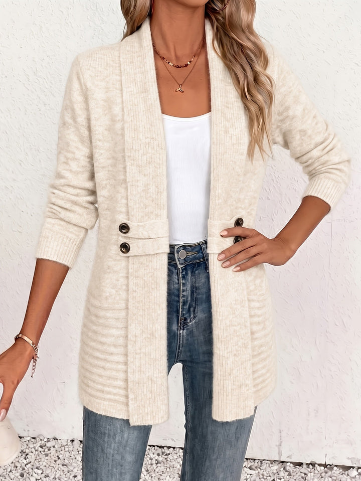 Vivian™ | Open Front Fitted Waist Cardigan