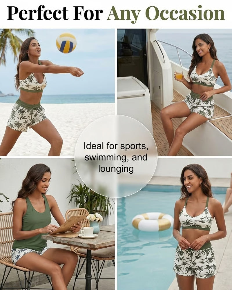 Wynter™ | 3-Piece Raglan Bikini Set With Cover-Up