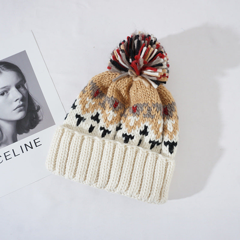 Amanda™ | Winter Snowflake Pom Beanie