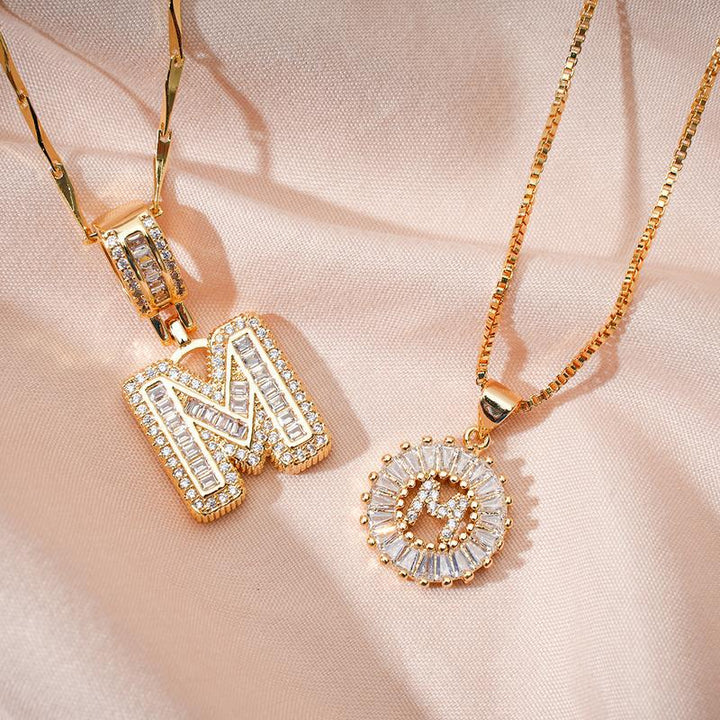 ROSALIE™ │ Dainty Initial Necklace Duo (2-Pack)