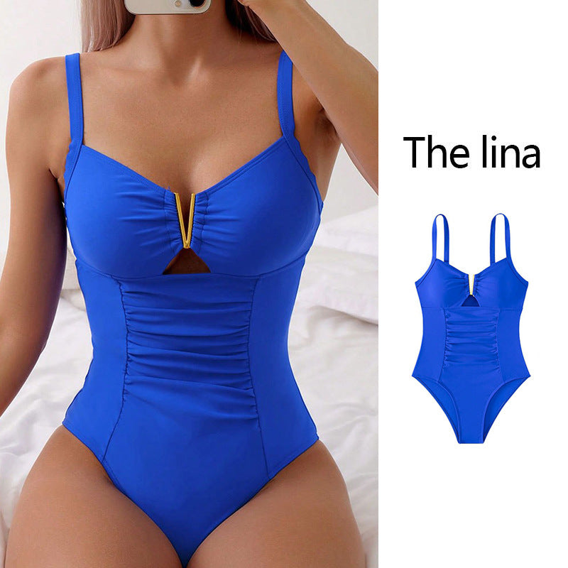 Hallie™ | V-Neck One-Piece Swimsuit