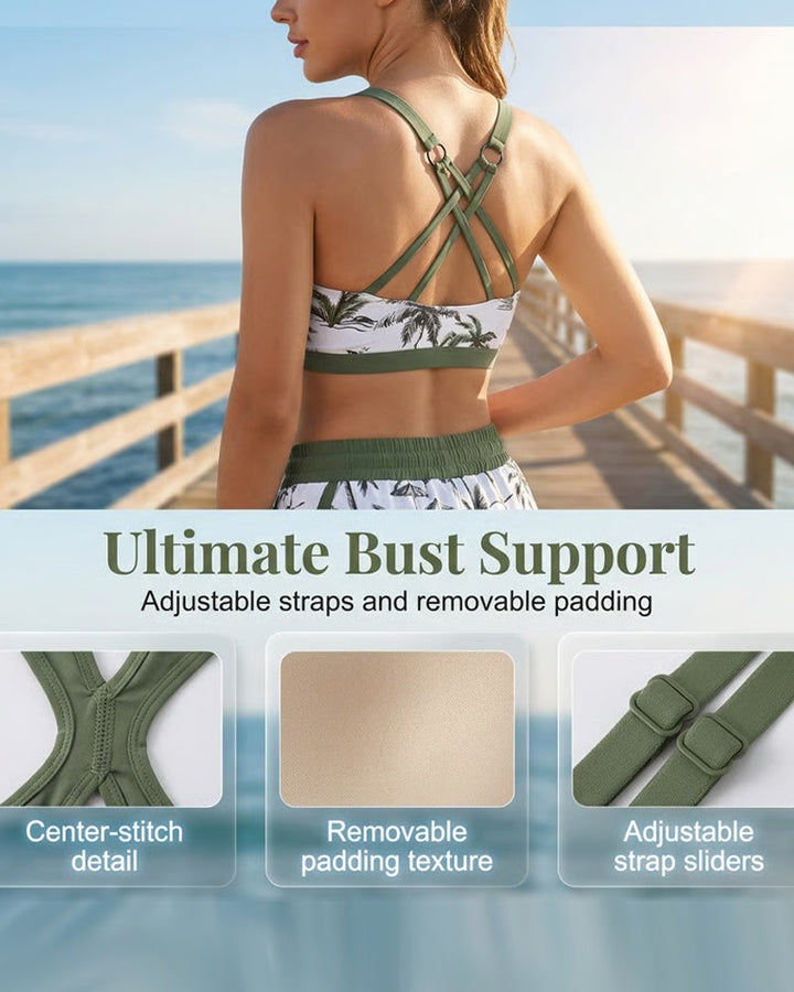 Wynter™ | 3-Piece Raglan Bikini Set With Cover-Up