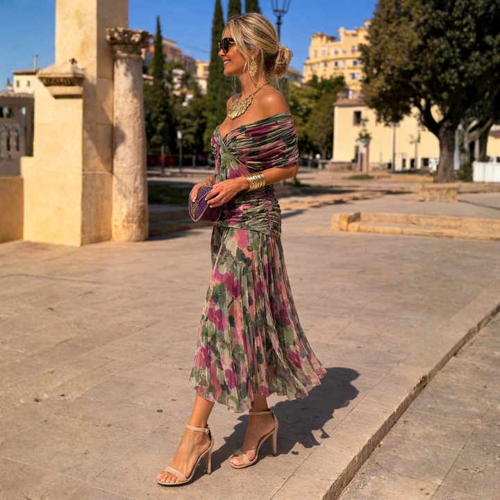 Lily™ | Elegant Off Shoulder Maxi Dress